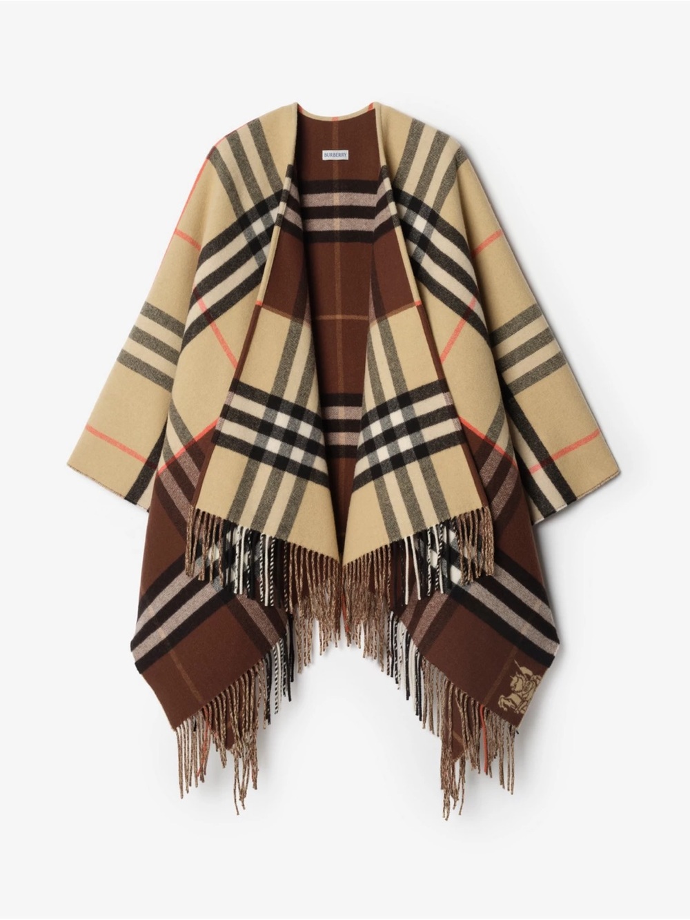 Authentic Burberry double G check cape